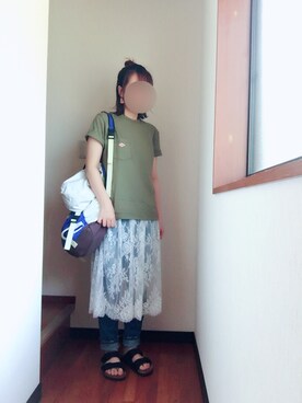 「BIRKENSTOCK（ビルケンシュトック）の＜BIRKENSTOCK（ビルケンシュトック）＞ ARIZONA BIRKOFLOR/サンダル¨ ◆（サンダル）」を使った、anさん（レディース・161cm）の夏コーディネート