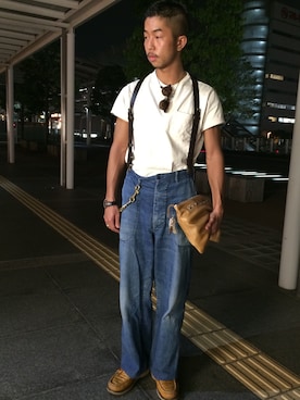 「USA」｜「アイテム（アナログ腕時計）」を使った、Yuyaさん（メンズ・165cm）の夏コーディネート