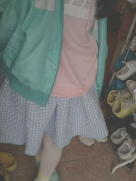 「キルトスカート」｜「アイテム（その他）」を使った、meiyingさん（レディース・150cm）の春コーディネート