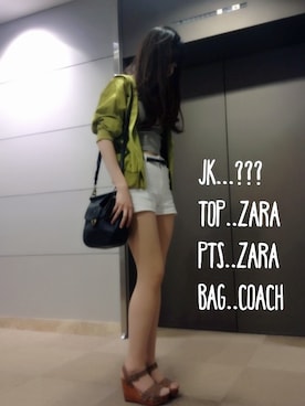 「COACH」｜「アイテム（ブルゾン）」を使った、erinaさん（レディース・168cm）の春コーディネート