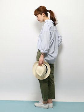 「CURRENT（カレント）のアイテム」を使った、おかださん（レディース・164cm）の春コーディネート