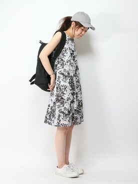 「Sens de vie（サンスドゥウ゛ィ）のアイテム」を使った、おかださん（レディース・164cm）の夏コーディネート