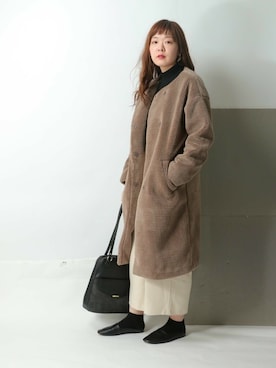 「Sens de vie（サンスドゥウ゛ィ）のアイテム」を使った、おかださん（レディース・164cm）の秋コーディネート
