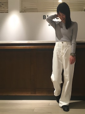 「アイテム（バングル/リストバンド、ブラック系）」を使った、はるさん（レディース・152cm）の春コーディネート