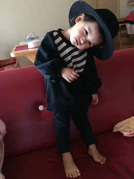 「バルーンスリーブ」｜mahiroさん（キッズ・90cm）の冬コーディネート