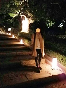 「アイテム（ステンカラーコート）」を使った、SHUHEIさん（メンズ・173cm・10代）の秋コーディネート