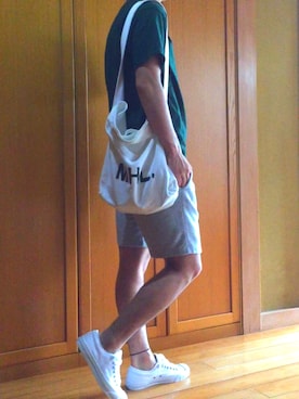 「CONVERSE（コンバース）のCONVERSE コンバース ジャック パーセル / JACK PURCEL（スニーカー）」を使った、u_pさん（メンズ・175cm）の夏コーディネート