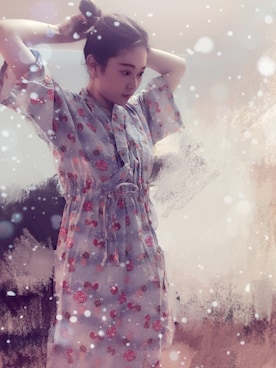 「アイテム（ルームウェア、ブルー系）」を使った、Jennyさん（レディース・165cm）の秋コーディネート