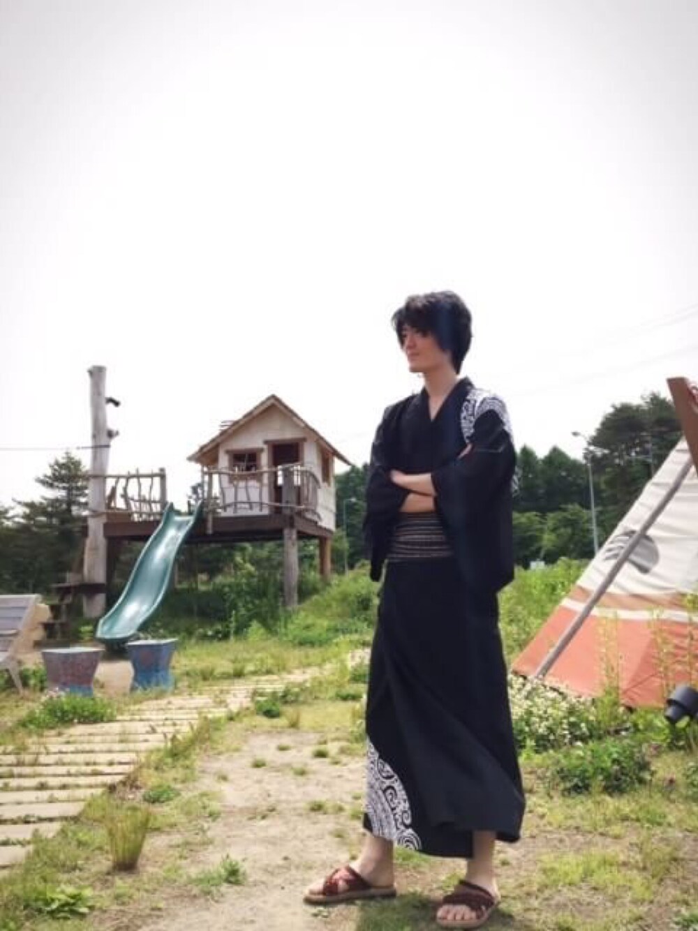 Kazuki Ohashiさんの「【チャイハネ】トライバルメンズ浴衣（チャイハネ）」を使ったコーディネート