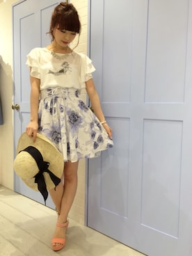 「アイテム（スカート）」を使った、、さん（レディース・157cm）の春コーディネート