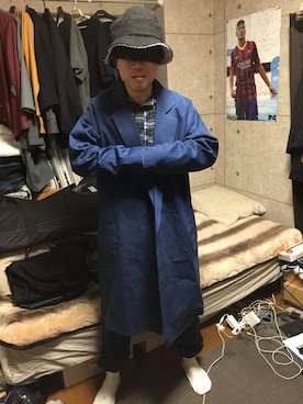 「Edwina Horl（エドウィナホール）のアイテム（ダウンジャケット/コート）」を使った、中野雄哉さん（メンズ・172cm）の春コーディネート