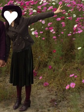 「axes femme（アクシーズファム）のアイテム（その他アウター）」を使った、アリアさん（レディース・158cm）の秋コーディネート