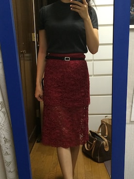 「ひざ丈スカート」｜アリアさん（レディース・158cm・20代）の秋コーディネート