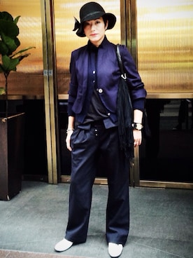 「streetsnap」｜「アイテム（その他アウター）」を使った、crystalblack さん（レディース・168cm）の冬コーディネート