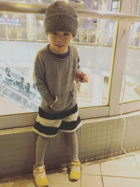 「URBAN RESEARCH（アーバンリサーチ）のアイテム（パンツ）」を使った、ててさん（キッズ・110cm）の秋コーディネート