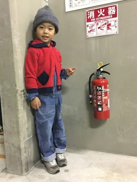 「patagonia」｜「アイテム（つなぎ/オールインワン）」を使った、ててさん（キッズ・110cm）の秋コーディネート
