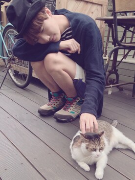 「NEWBALANCE」｜「アイテム（その他アウター）」を使った、Tabris Tateさん（メンズ・180cm）の夏コーディネート