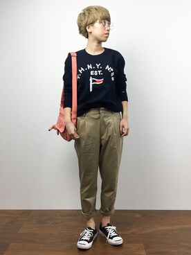 「kipling（キプリング）のアイテム」を使った、MIKULUさん（レディース・157cm）の夏コーディネート