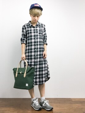 「SUNDUCK（サンダック）のアイテム」を使った、MIKULUさん（レディース・157cm）の秋コーディネート