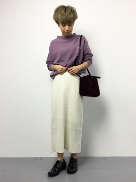 MIKULUさんの「ビーミング by ビームス / リブロングタイトスカート」を使ったコーディネート