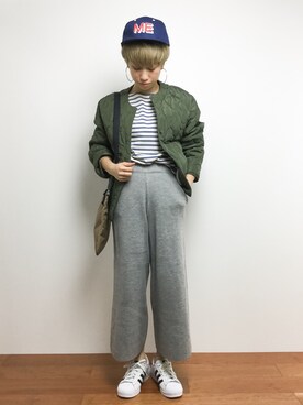 「chambre de charme（シャンブルドゥシャーム）のアイテム（ジャケット/アウター）」を使った、MIKULUさん（レディース・157cm）の秋コーディネート
