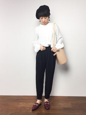 「RBS（アールビーエス）のアイテム（バッグ）」を使った、MIKULUさん（レディース・157cm）の秋コーディネート