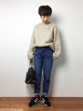 「バルーンスリーブ」｜MIKULUさん（レディース・157cm）の秋コーディネート