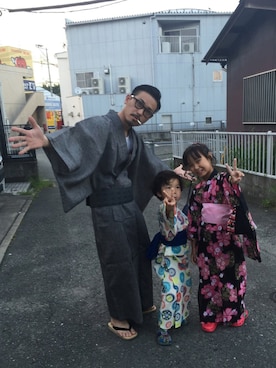 「summer」｜「アイテム（浴衣）」を使った、Momopiさん（メンズ・172cm）の夏コーディネート