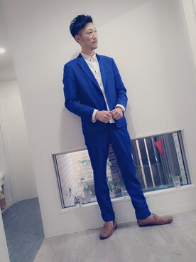 「RAGEBLUE（レイジブルー）のアイテム（パンプス）」を使った、会沢邦充さん（メンズ・173cm）の冬コーディネート