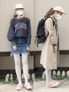 「アイテム（トレンチコート）」を使った、sumika .さん（レディース・164cm）の春コーディネート