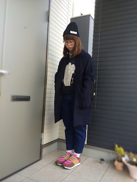 「オタクコーデ×映画『海月姫』」｜「アイテム（ジャケット/アウター）」を使った、azさん（レディース・160cm）の冬コーディネート