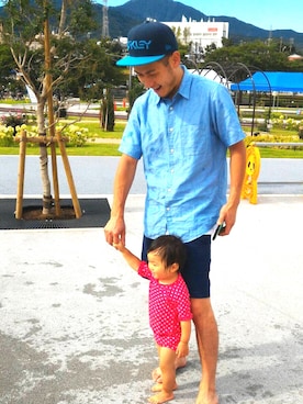 「アイテム（水着、レッド系）」を使った、Rin Koizumiさん（キッズ・80cm）の夏コーディネート