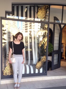 「ZARA（ザラ）のアイテム（その他パンツ、グレー系）」を使った、kanaさん（レディース・170cm）の秋コーディネート