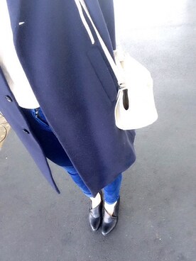 「TOPSHOP（トップショップ）のアイテム（その他パンツ、ブルー系）」を使った、kanaさん（レディース・170cm）の秋コーディネート