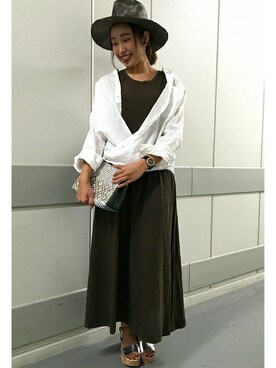 「JOURNAL STANDARD（ジャーナルスタンダード）のアイテム（ワンピース/ドレス）」を使った、JOURNAL STANDARD Lady's　ルクア大阪店 スタッフBさん（メンズ・162cm）の夏コーディネート