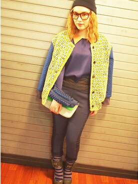 「靴下チラ見せ」｜「アイテム（パンプス）」を使った、PARCO_STAFFさん（レディース・156cm）の秋コーディネート