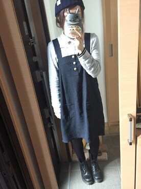 「TSUMORI CHISATO（ツモリチサト）のアイテム（サロペット/オーバーオール）」を使った、kinokomikinokoさん（レディース・157cm）の秋コーディネート
