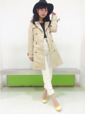 「nice claup」｜「アイテム（トレンチコート）」を使った、セシル。さん（レディース・160cm）の春コーディネート