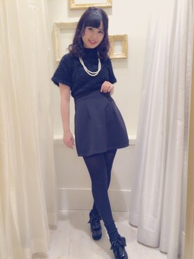 「原宿」｜「アイテム（パンプス）」を使った、セシル。さん（レディース・160cm）の冬コーディネート