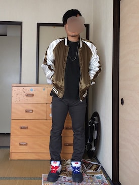 「８(eight)（エイト）のアイテム（その他アウター）」を使った、ぼくたくさん（メンズ・172cm）の秋コーディネート