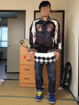 「８(eight)（エイト）のアイテム（その他アウター）」を使った、ぼくたくさん（メンズ・172cm）の秋コーディネート
