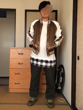 「８(eight)（エイト）のアイテム（その他アウター）」を使った、ぼくたくさん（メンズ・172cm）の秋コーディネート