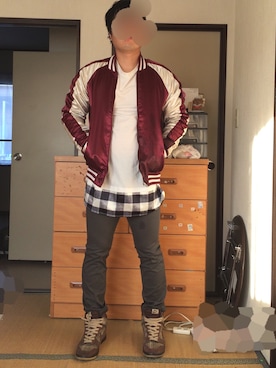 「８(eight)（エイト）のアイテム（その他アウター）」を使った、ぼくたくさん（メンズ・172cm）の冬コーディネート