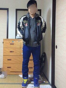 「８(eight)（エイト）のアイテム（その他アウター）」を使った、ぼくたくさん（メンズ・172cm）の冬コーディネート