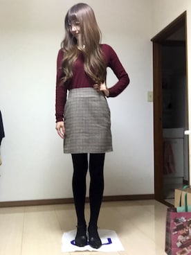 「HARE（ハレ）のアイテム（チョーカー）」を使った、YOONAさん（レディース・158cm）の秋コーディネート