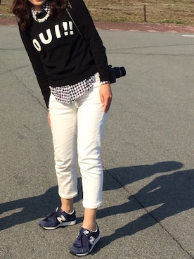 「YANUK（ヤヌーク）のアイテム」を使った、michiiiiiさん（レディース・159cm）の夏コーディネート