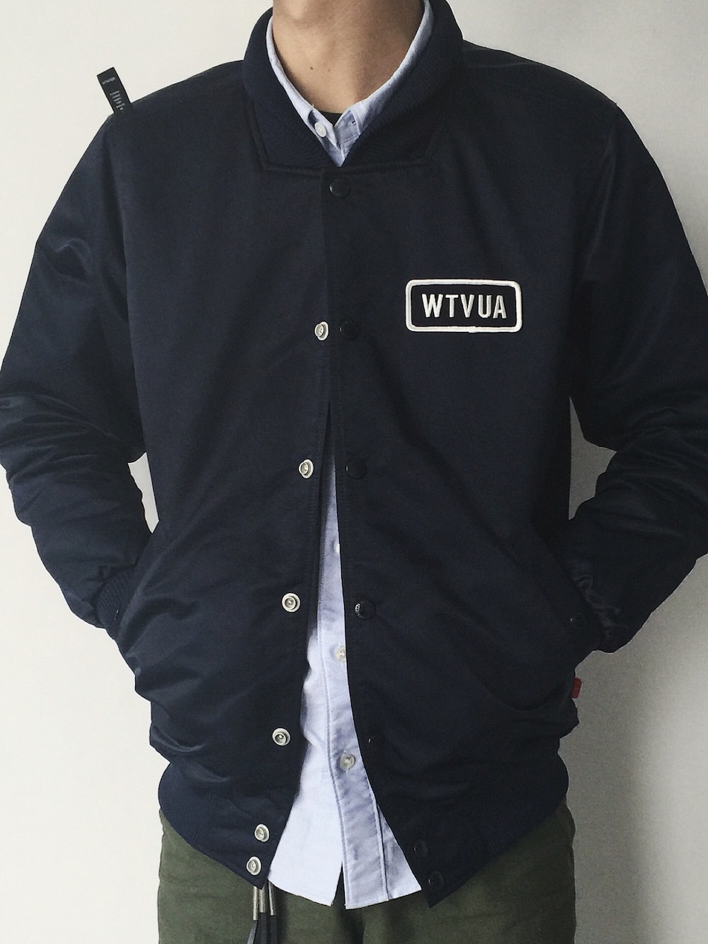 WTAPS ブルーオーバーナイロン WTAPSのナイロンジャケット（ブルー系）を使った人気