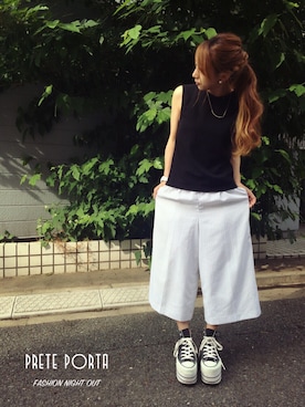 「茨城スナップ」｜「アイテム（その他）」を使った、ERIKAさん（レディース・150cm）の春コーディネート
