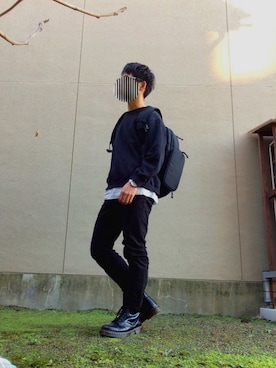 「真っ黒コーデ」｜「アイテム（その他）」を使った、kankoroさん（メンズ・166cm）の秋コーディネート