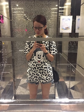 「A BATHING APE（アベイシングエイプ）のアイテム（PC・スマホグッズ/家電）」を使った、Haileyさん（レディース・165cm）の夏コーディネート